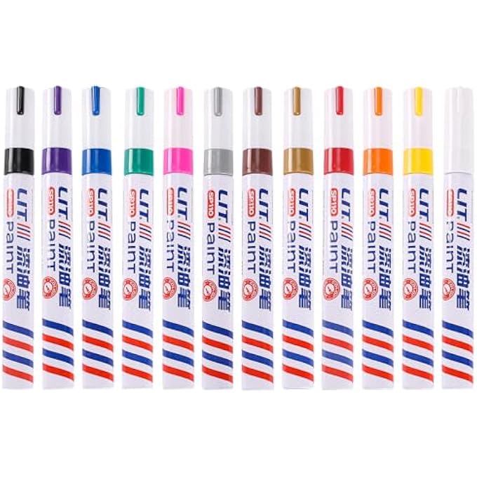 LIT MULTIFUNCTIONAL OIL BASED AUTOMOTIVE PAINT PEN FOR TIRE WHEEL REPAIR QUICK DRYING PERMANENT TOUCH RIMS - Image 1